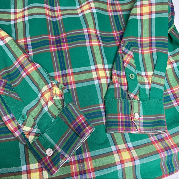 Vans Green Plaid Button Down Long Sleeve Shirt - Picture 3 of 13